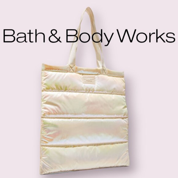 Bath & Body Works Handbags - Bath & Body Works Iridescent Puffer Tote Bag 2023 Edition [BNWT] [Rare]